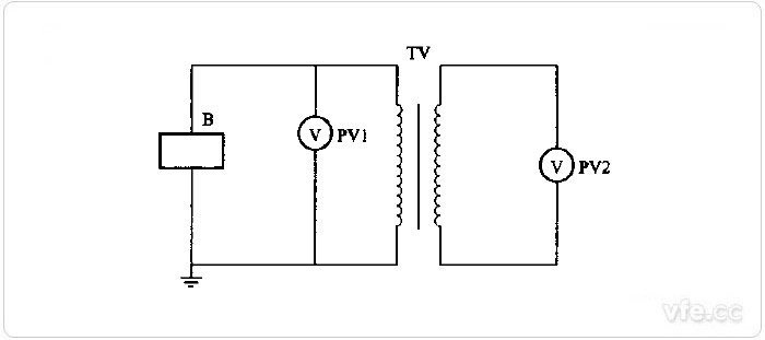 选取电压互感器作尺度器检定数字高压表的线路图
