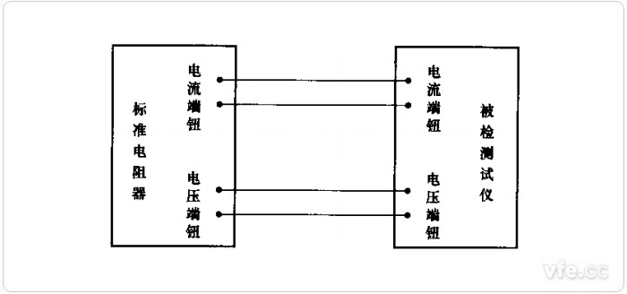 尺度电阻法检定接线图