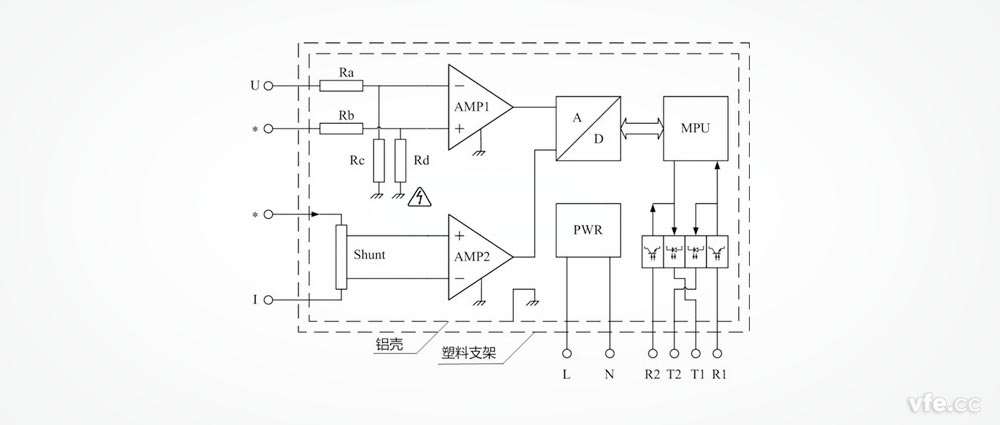 DP800数字功率计功率单元道理图