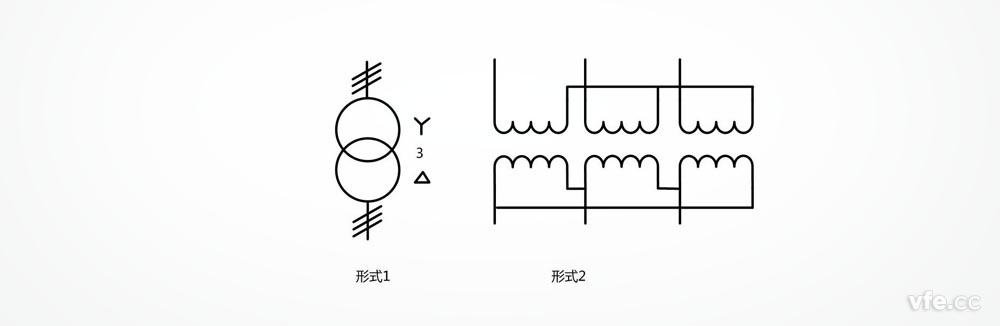 星形三角形衔接的由单相变压器组成的三相变压器