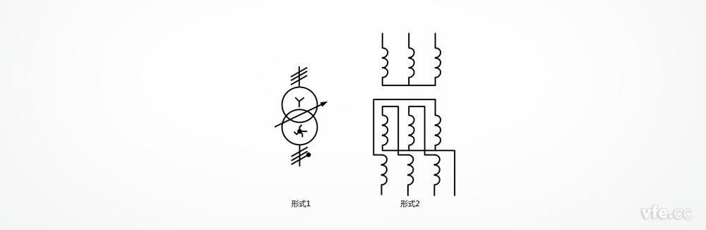星形崎岖形中性点引出衔接的三相变压器
