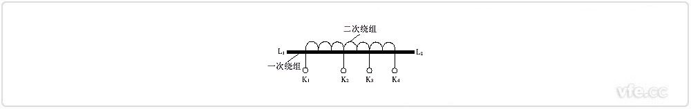 多抽头电流互感器结构道理示意图 多抽头电流互感器结构道理示意图