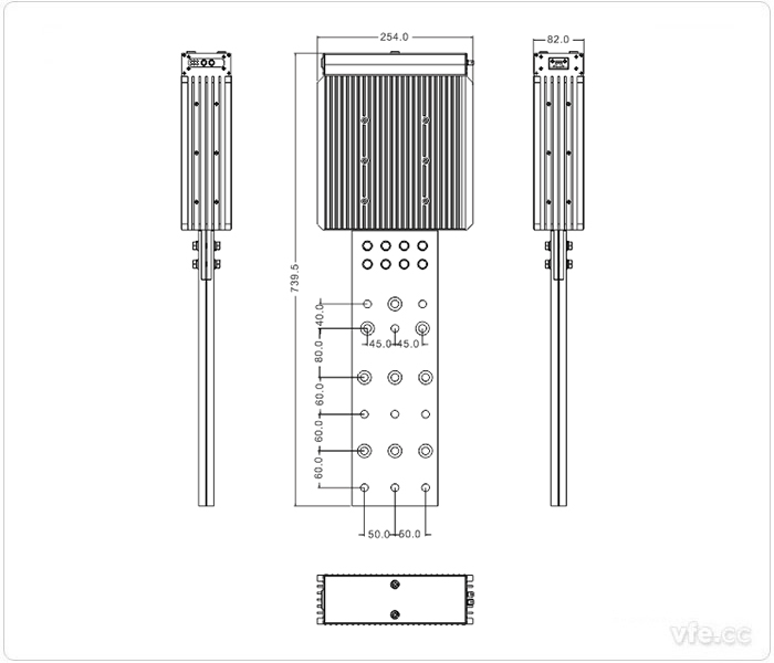 1000A、1500A、2000A刀片式SP变频功率传感器表形尺寸(单元:mm) 1000A、1500A、2000A刀片式SP变频功率传感器表形尺寸(单元:mm)