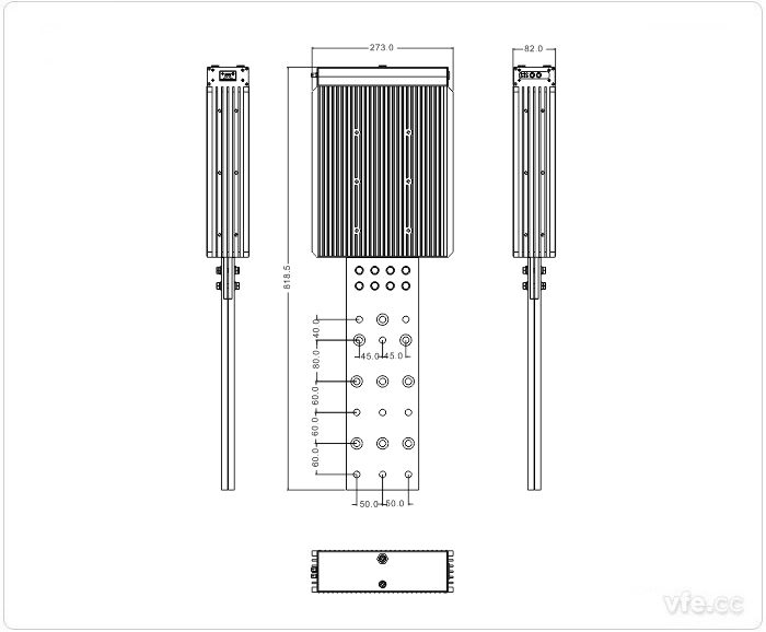 2500A、3000A、3500A刀片式SP变频功率传感器表形尺寸(单元:mm) 2500A、3000A、3500A刀片式SP变频功率传感器表形尺寸(单元:mm)